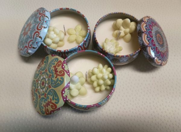 Svečka mandala Travniški miks