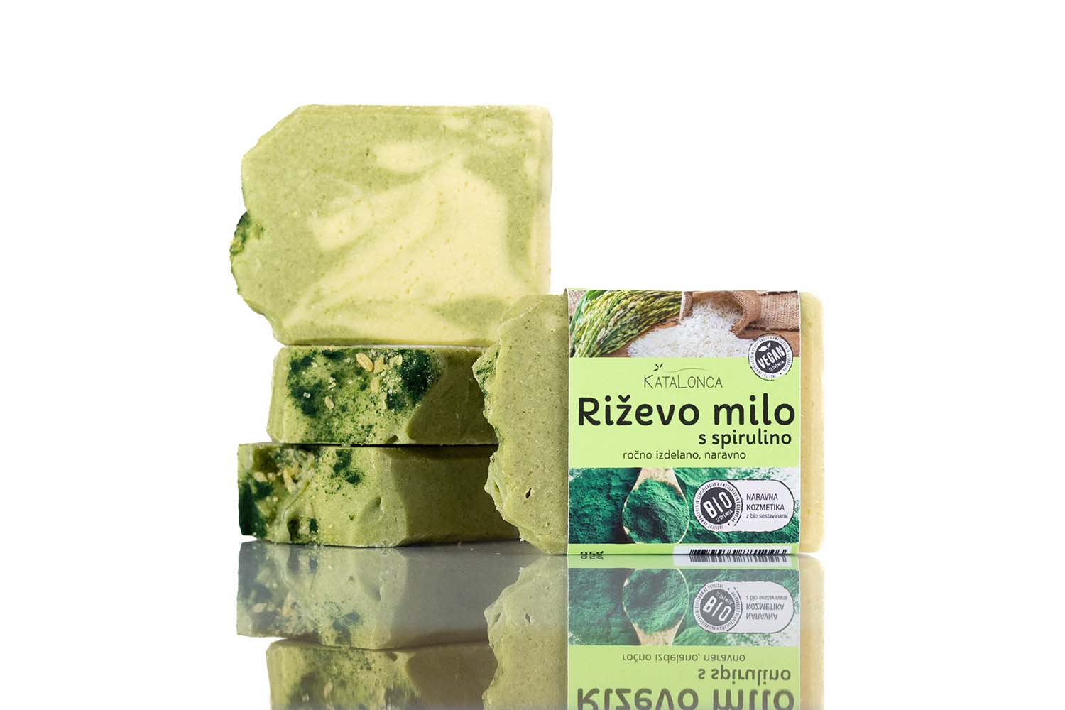 Rice soap with spirulina - Image 3